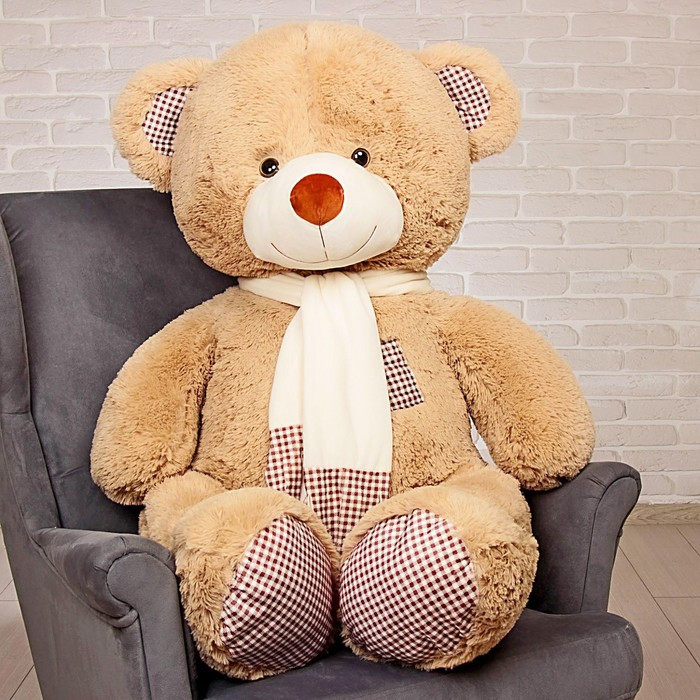 Мягкая игрушка «Медведь Тоффи», 120 см, цвет кофейный - фото 1 - id-p226352659