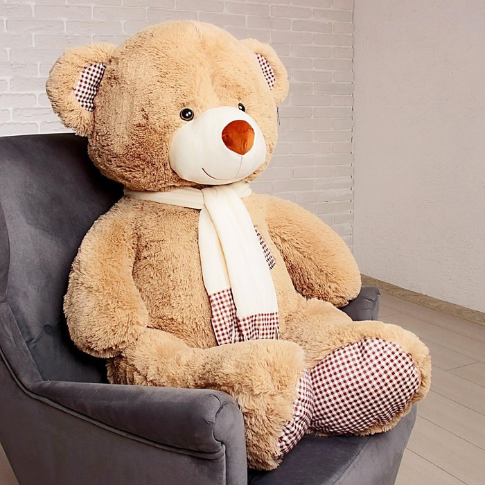 Мягкая игрушка «Медведь Тоффи», 120 см, цвет кофейный - фото 2 - id-p226352659