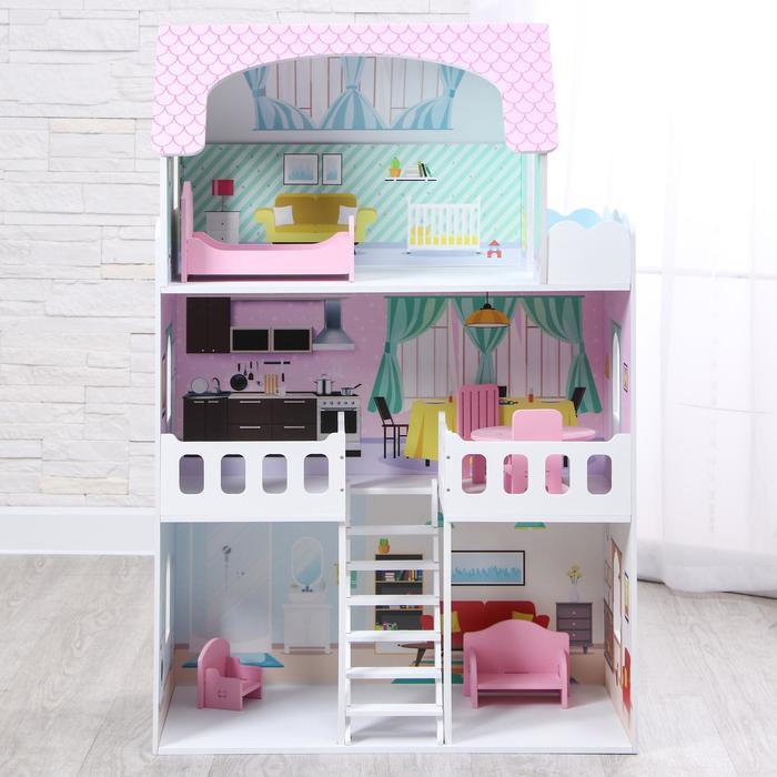 Кукольный дом «Пастила», с интерьером и мебелью - фото 2 - id-p226352860