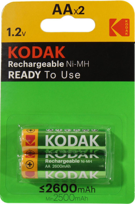 Аккумулятор Kodak CAT30955080 (1.2V 2600mAh) NiMH Size "AA" уп. 2 шт - фото 1 - id-p226352861