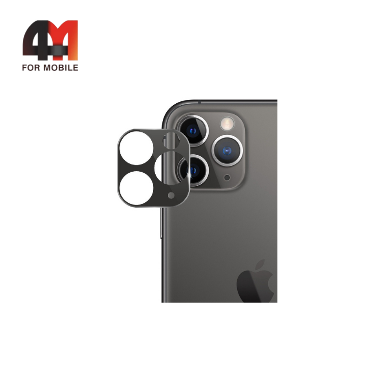 Стекло Камера Iphone 11 Pro/11 Pro Max ПП, глянец, черный - фото 1 - id-p226354197