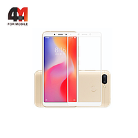 Стекло Xiaomi Redmi 6/Redmi 6A ПП, глянец, белый