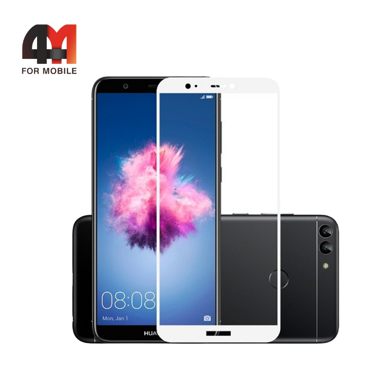 Стекло Huawei P Smart 2018 ПП, глянец, белый - фото 1 - id-p226354142