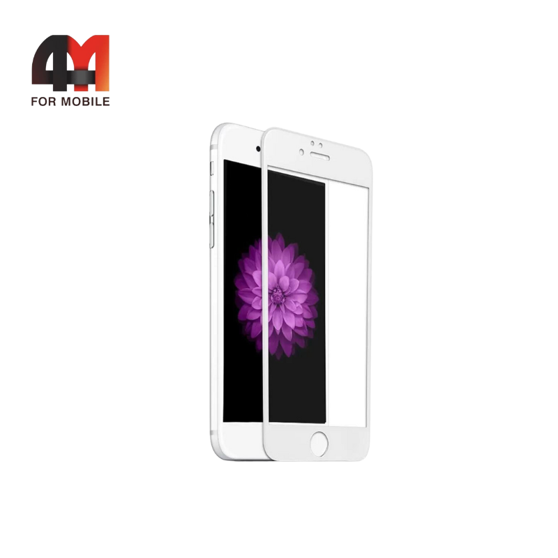 Стекло Iphone 6 Plus/6S Plus, 5D, глянец, белый - фото 1 - id-p226354108