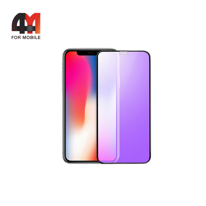 Стекло Iphone Xs Max/11 Pro Max, 5D, зеркальное, фиолетовый - фото 1 - id-p226355392