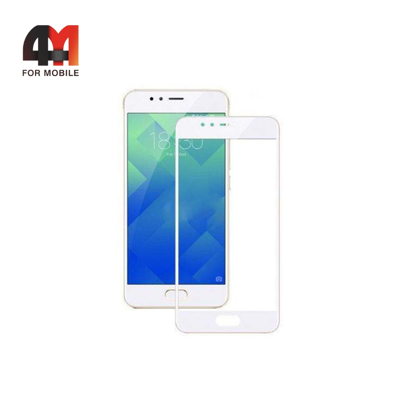Стекло Meizu M5s 3D, глянец, белый - фото 1 - id-p226355454