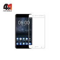 Стекло Nokia 6 2018/6.1 2018 3D, глянец, белый