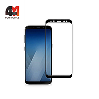 Стекло Samsung A8 Plus 2018/A730, 3D, глянец, черный