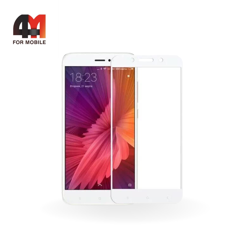 Стекло Xiaomi Mi 5S Plus, 3D, глянец, белый - фото 1 - id-p226355049