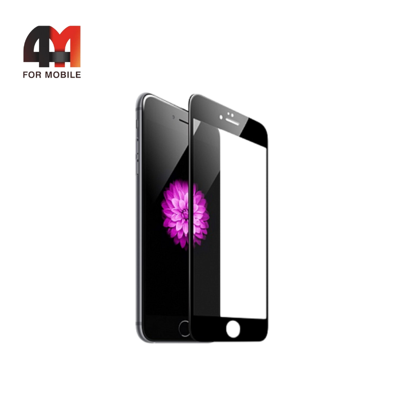 Стекло Iphone 6 Plus/6S Plus/7 Plus/8 Plus, 5D, усиленная рамка, черный - фото 1 - id-p226355645