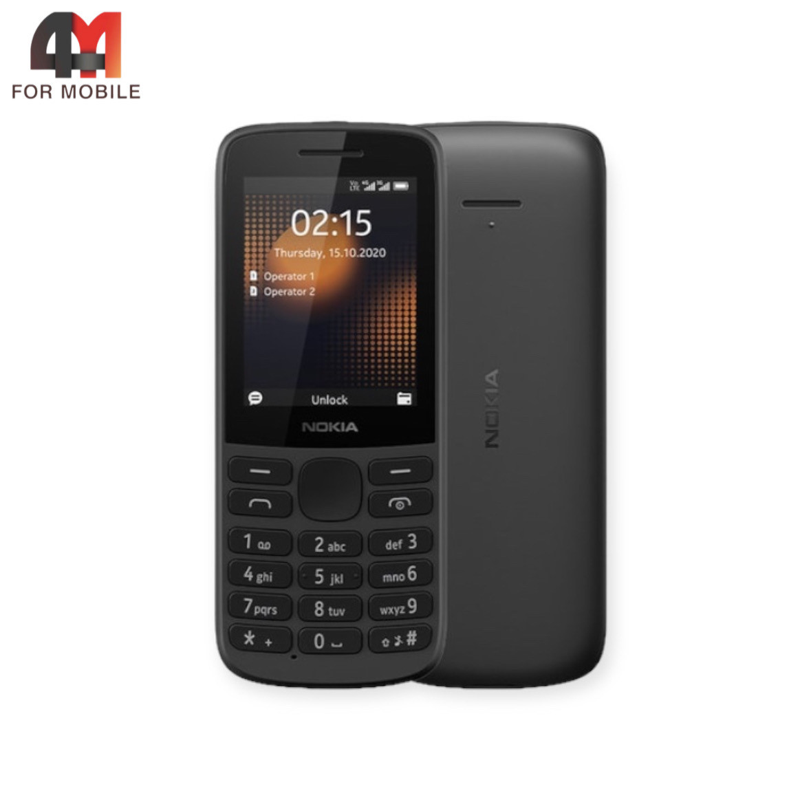 Телефон Nokia 215, TA-1272 черного цвета - фото 1 - id-p226354203