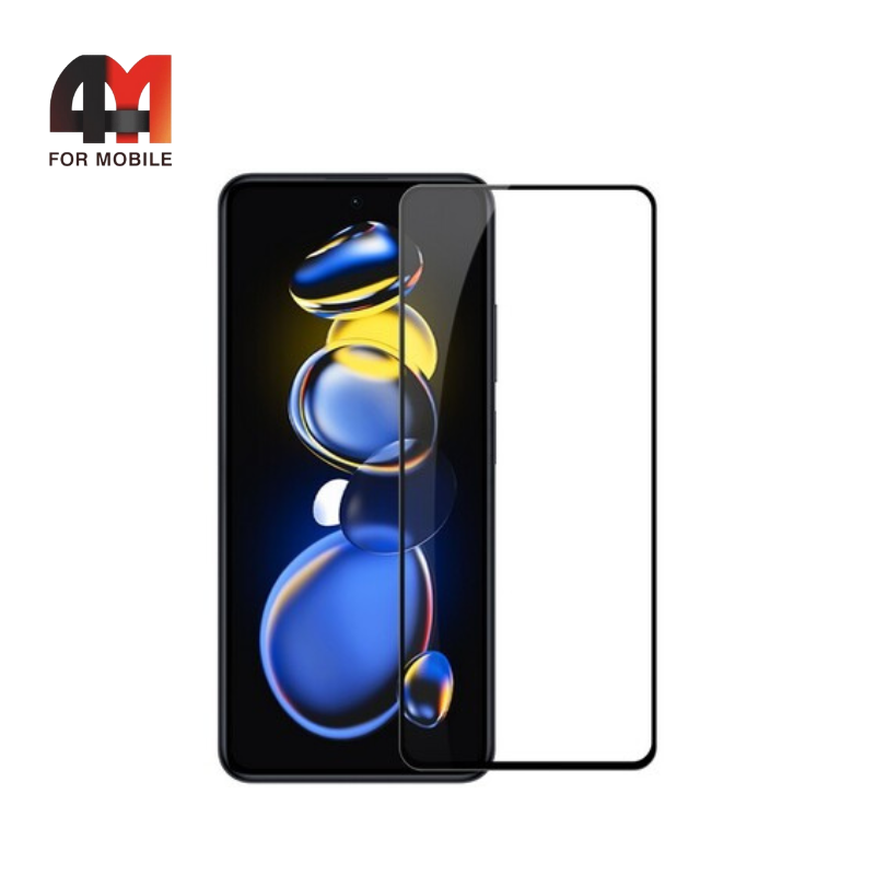 Стекло Xiaomi Poco X4 GT/Redmi Note 11T Pro/Pro Plus/K50i ПП, глянец, черный - фото 1 - id-p226354628