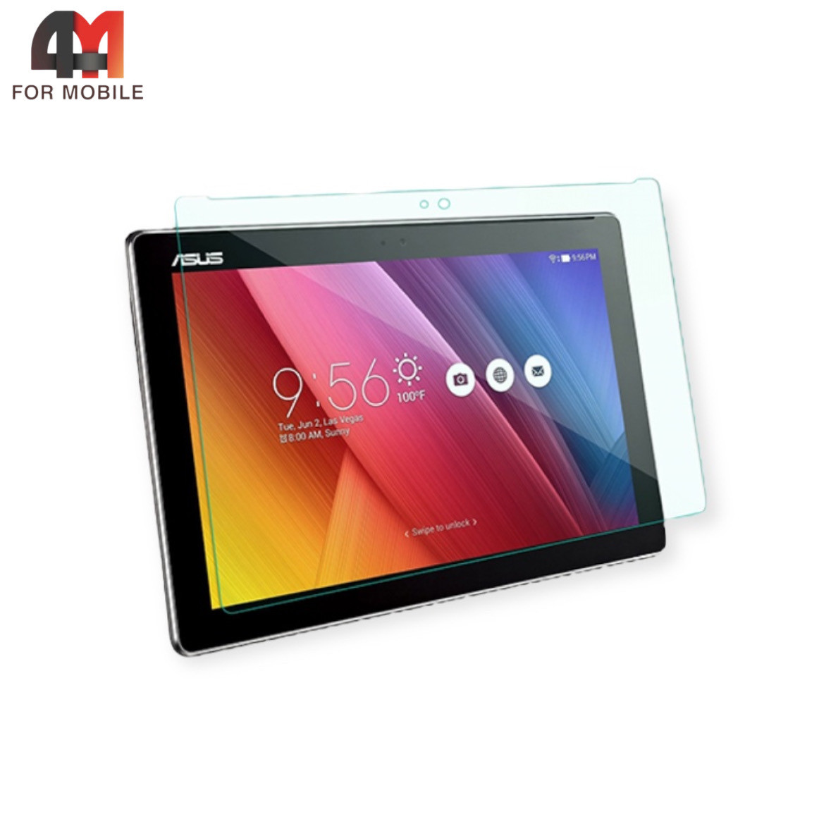 Стекло Планшет Asus Zenpad 10.0"/Z300 простое, глянец, прозрачный - фото 1 - id-p226354807