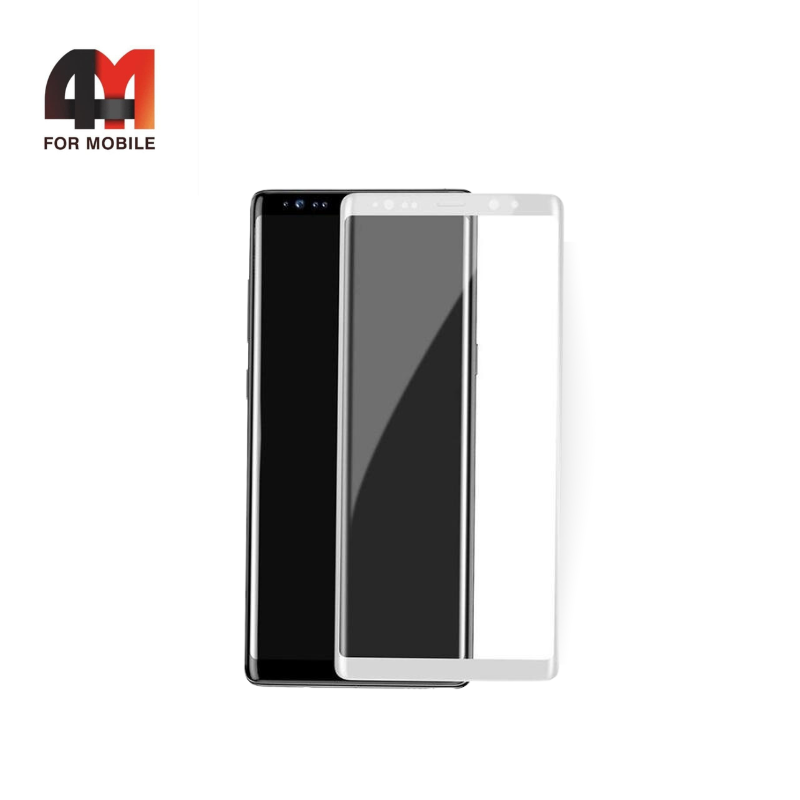 Стекло Samsung Note 8/Note 9, 3D, глянец, белый - фото 1 - id-p226354267
