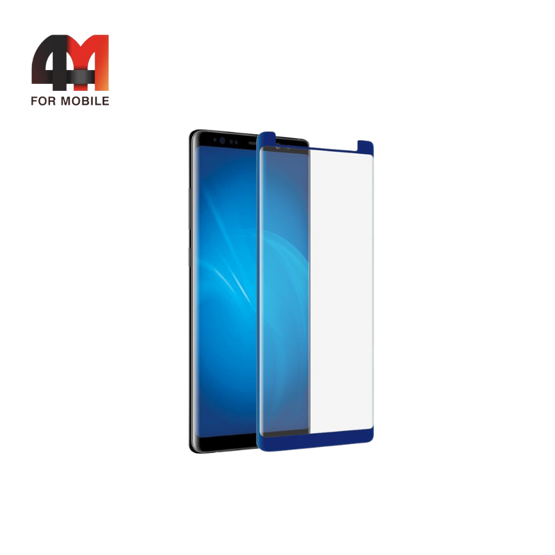 Стекло Samsung Note 8/Note 9, 3D, глянец, синий - фото 1 - id-p226354192