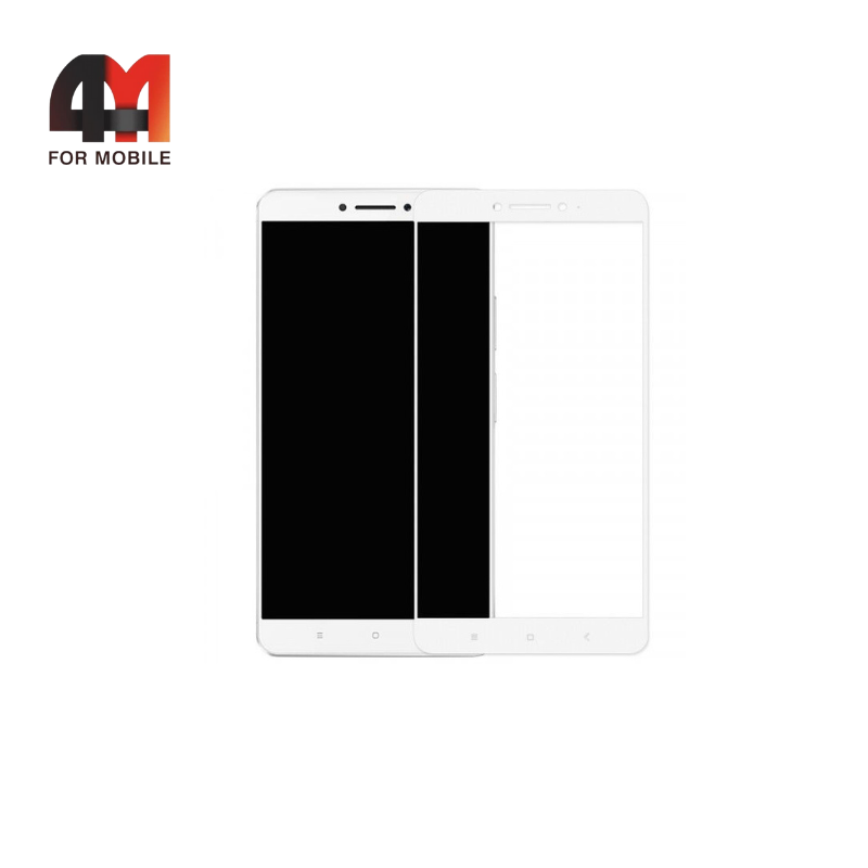 Стекло Xiaomi Mi Max 2 3D, глянец, белый - фото 1 - id-p226354986