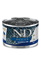 N&D Ocean Adult Dog Salmon & Cod (лосось и треска), 140 гр