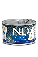 N&D Ocean Adult Dog Sea Bass & Squid (сибас и кальмар), 140 гр