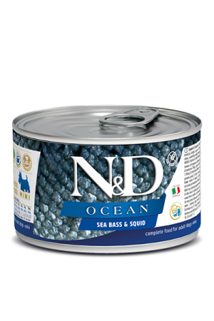 N&D Ocean Adult Dog Sea Bass & Squid (сибас и кальмар), 140 гр - фото 1 - id-p226356133