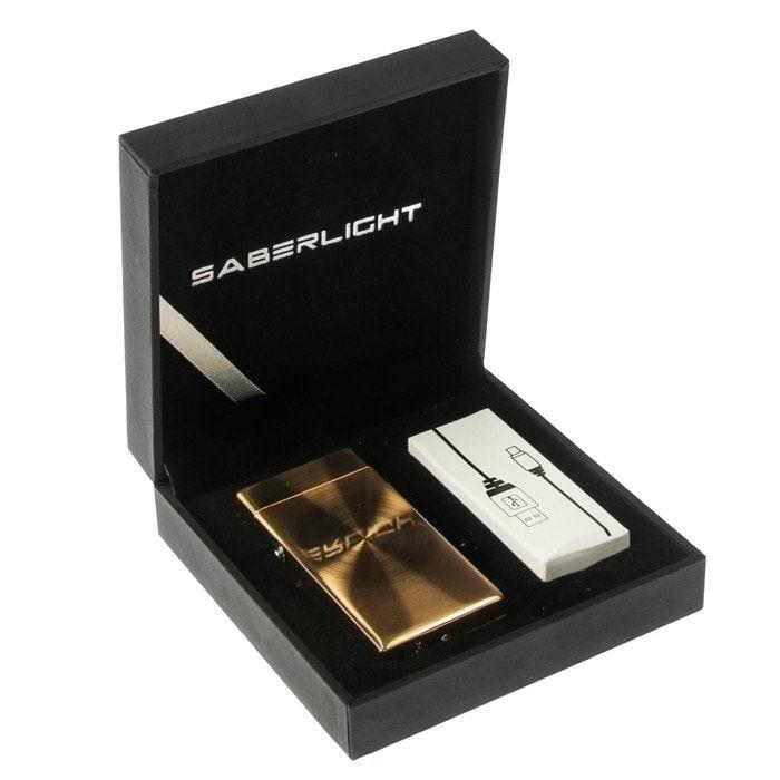USB зажигалка в коробке «Saberlight» золото