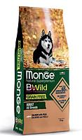Monge Dog BWild GRAIN FREE для всех пород (лосось), 12 кг