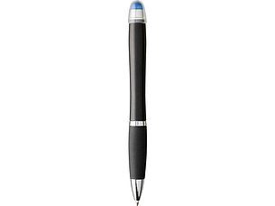 Светящаяся шариковая ручка Nash со светящимся черным корпусом и рукояткой, синий, фото 2