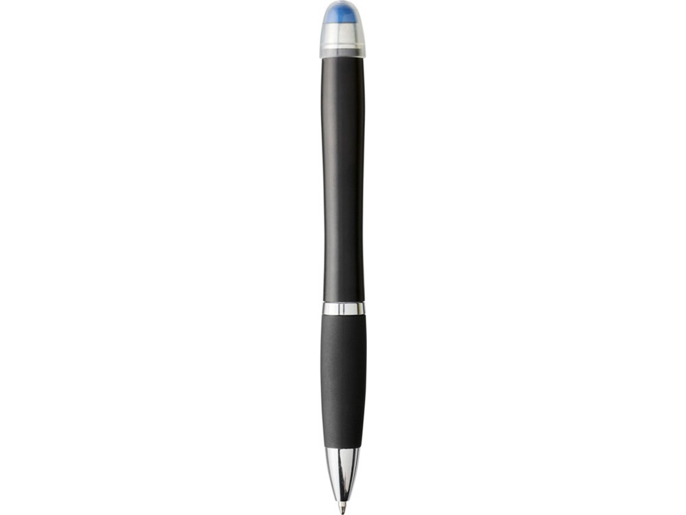 Светящаяся шариковая ручка Nash со светящимся черным корпусом и рукояткой, синий - фото 2 - id-p226356840