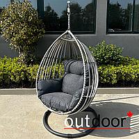 Подвесное кресло "кокон" из ротанга OUTDOOR Самуи, светлый микс