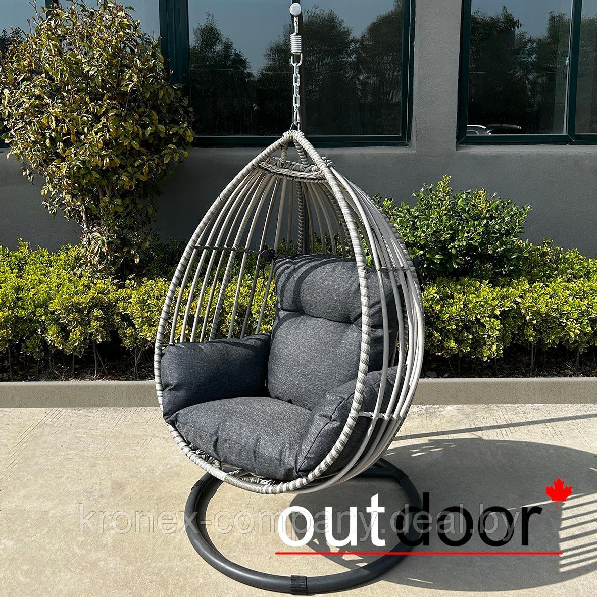 Подвесное кресло "кокон" из ротанга OUTDOOR Самуи, светлый микс - фото 1 - id-p226076990