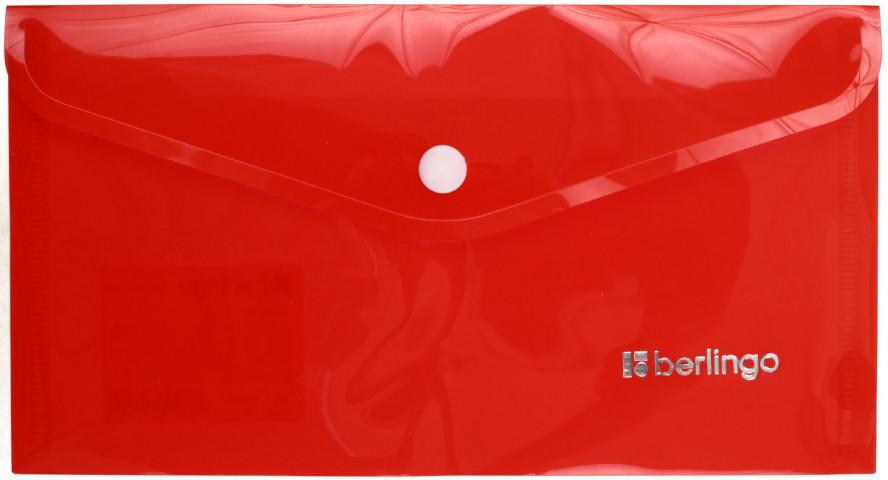 Папка-конверт пластиковая на кнопке Berlingo No Secret С6 (А6) толщина пластика 0,20 мм, красная - фото 2 - id-p226257785