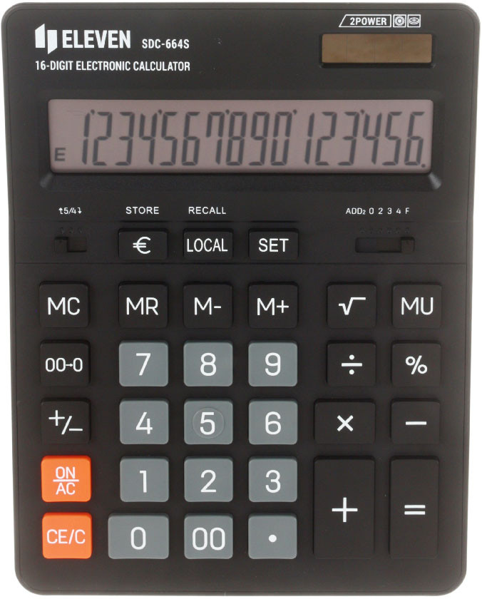 Калькулятор 16-разрядный Eleven SDC-664S черный - фото 3 - id-p226257787
