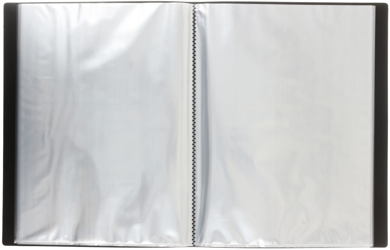Папка пластиковая на 30 файлов «Стамм» толщина пластика 0,5 мм, черная - фото 1 - id-p226257799