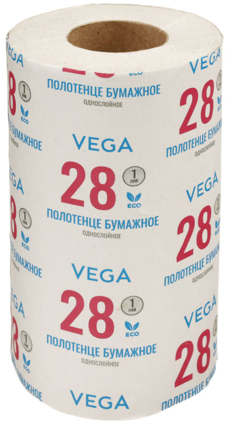 Полотенца бумажные Vega (в рулоне) 1 рулон, ширина 170 мм, серые - фото 2 - id-p226257826