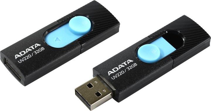 ADATA UV220 AUV220-32G-RBKBL USB2.0 Flash Drive 32Gb - фото 1 - id-p226358012