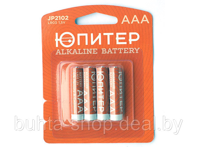 Батарейка AAA LR03 1,5V alkaline 4шт. ЮПИТЕР, арт.JP2102