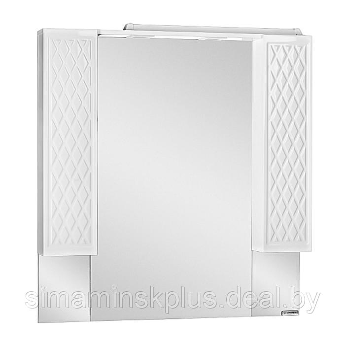 Зеркало шкаф для ванной комнаты Домино 3D 100, с подсветкой - фото 1 - id-p226358358