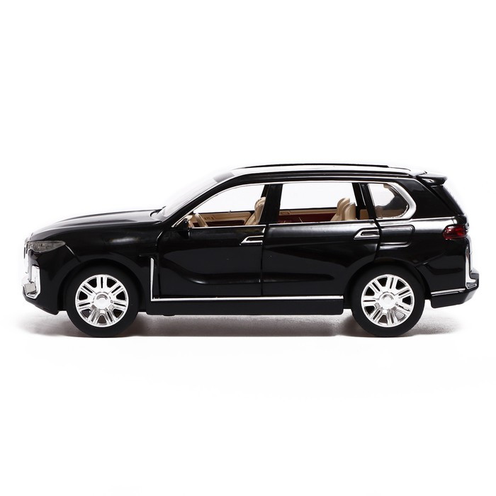 Машина металлическая BMW X7, 1:24, открываются двери, капот, багажник, цвет чёрный - фото 2 - id-p226358448