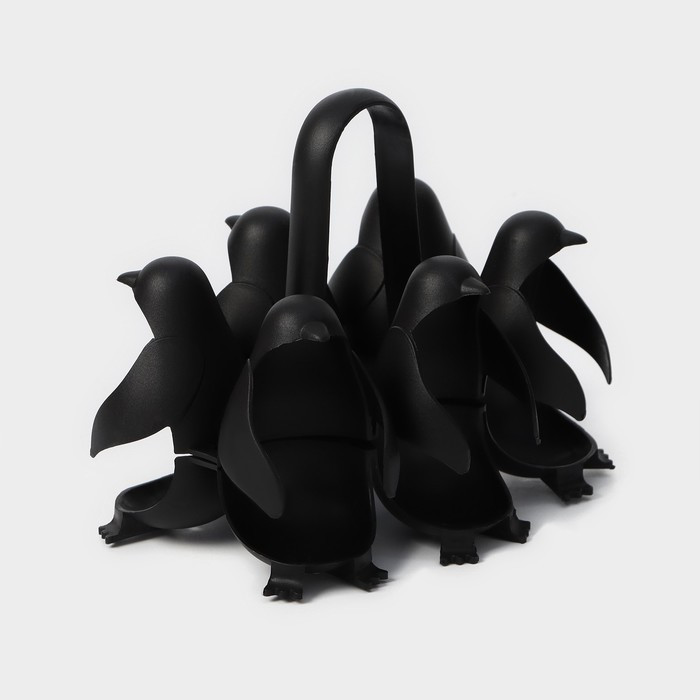 Подставка для яиц «Пингвинчики», 12×15×13 см, цвет чёрный - фото 3 - id-p226358990