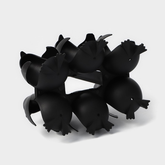 Подставка для яиц «Пингвинчики», 12×15×13 см, цвет чёрный - фото 4 - id-p226358990