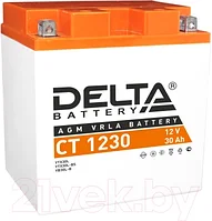 Мотоаккумулятор DELTA AGM СТ 1230 YIX30L / YIX30L-BS / YB30L