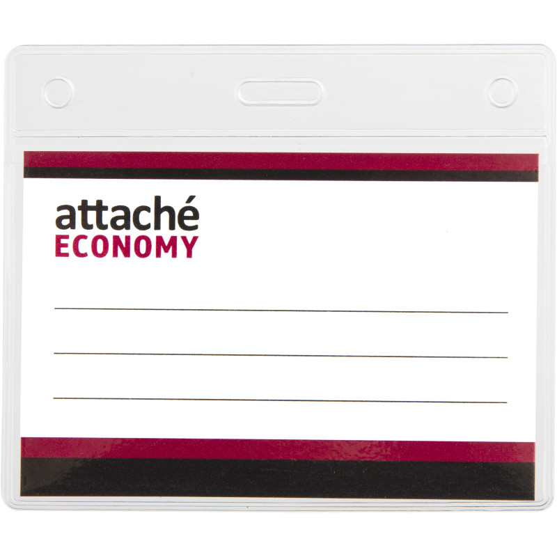 Бейдж Attache Economy 78x96 150 мкм без шнурка, вкладыш 60x90, 5шт/уп, арт. 1658128