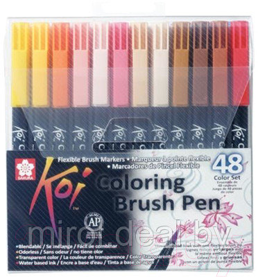 Набор маркеров Sakura Pen Koi Color Brush / XBR48A - фото 1 - id-p226364982