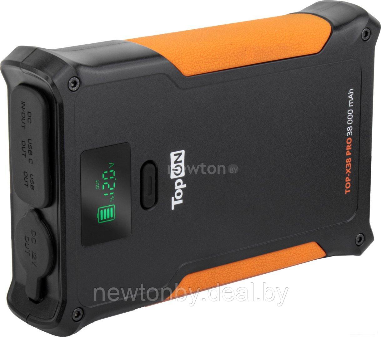 Внешний аккумулятор TopON TOP-X38 PRO (черный/оранжевый) - фото 1 - id-p226367927