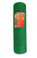 Садовая пластиковая сетка для забора ограждения в рулонах 15х15 зеленая 1,5х20 заборная решетка рабица