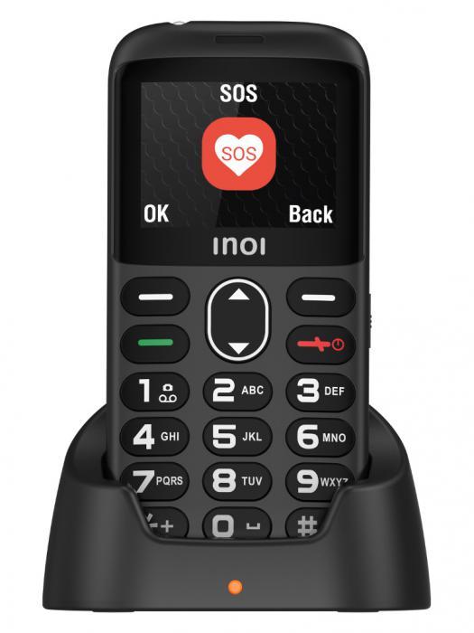 Кнопочный сотовый телефон Inoi 118B черный мобильный - фото 1 - id-p226204564