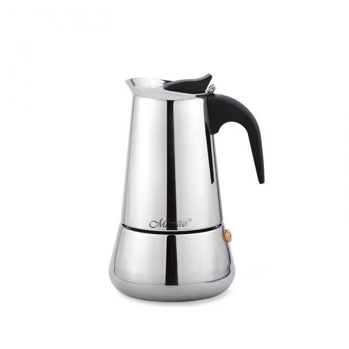Гейзерная кофеварка из нержавеющей стали на 4 чашки Maestro MR-1660-4 Espresso/Moka - фото 1 - id-p226256329