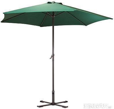 Зонт садовый большой пляжный для дачи стола пикника ECOS GU-03 зеленый с подставкой основанием от солнца - фото 1 - id-p226333439