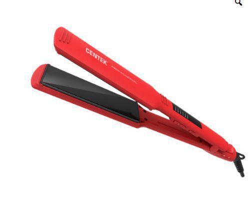 Керамический утюжок для волос выпрямитель стайлер с плавающими пластинами и дисплеем CENTEK CT-2031 красный - фото 1 - id-p226333625