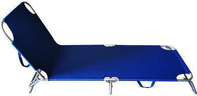 Шезлонг пляжный мягкий складной туристический топчан лежак для пляжа моря загара дачи ECOS PL-01 синий - фото 1 - id-p226356276
