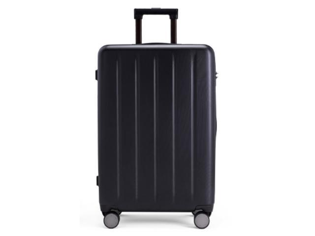 Дорожный пластиковый чемодан на 4 колесах колесиках с ручкой Xiaomi 90 Points Suitcase 1A 20 черный средний - фото 1 - id-p226356897